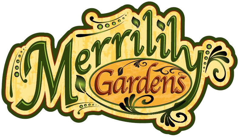 The logo for merrilly gardens.